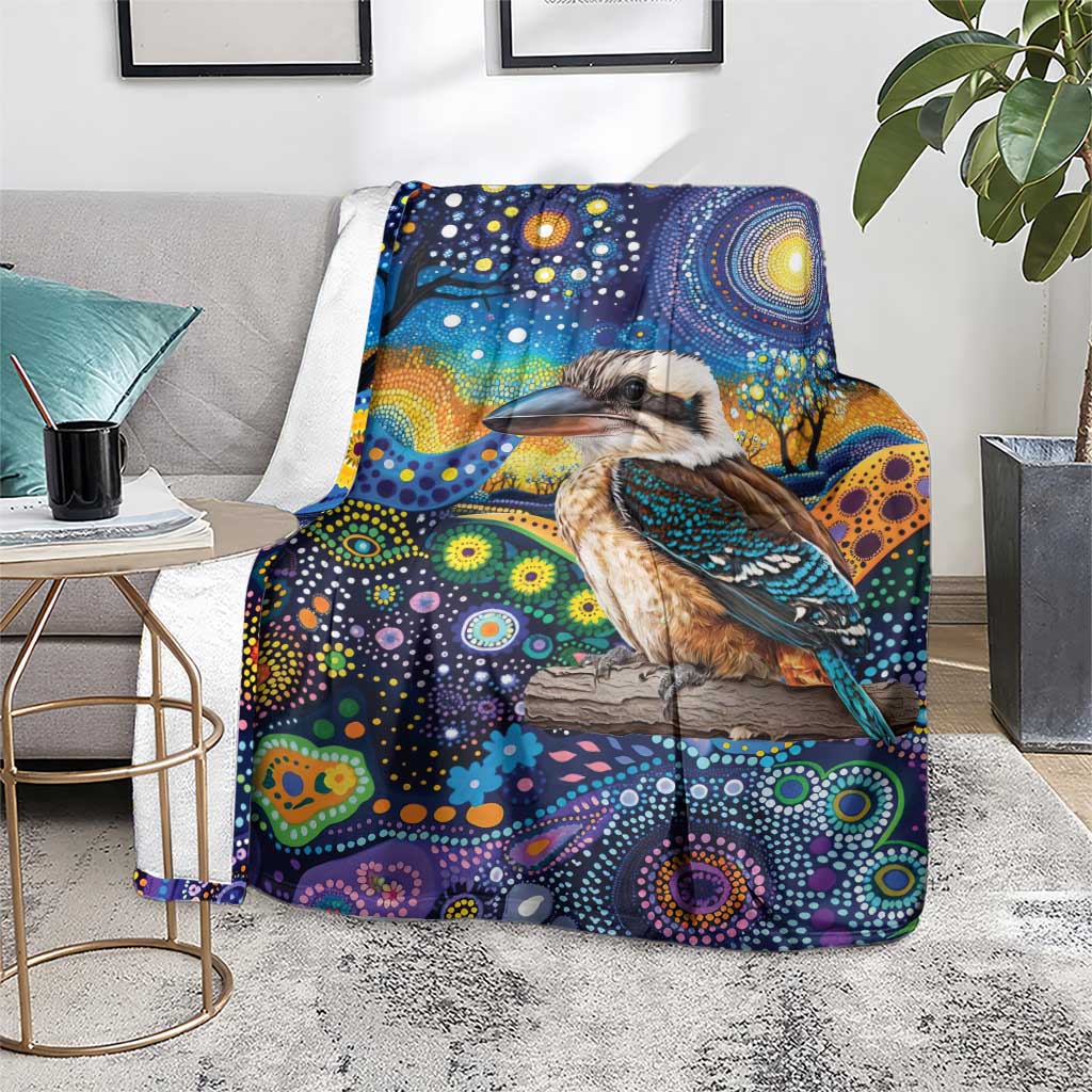 Australian Kookaburra Indigenous Blanket Aboriginal Dot Painting