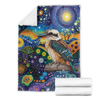 Australian Kookaburra Indigenous Blanket Aboriginal Dot Painting