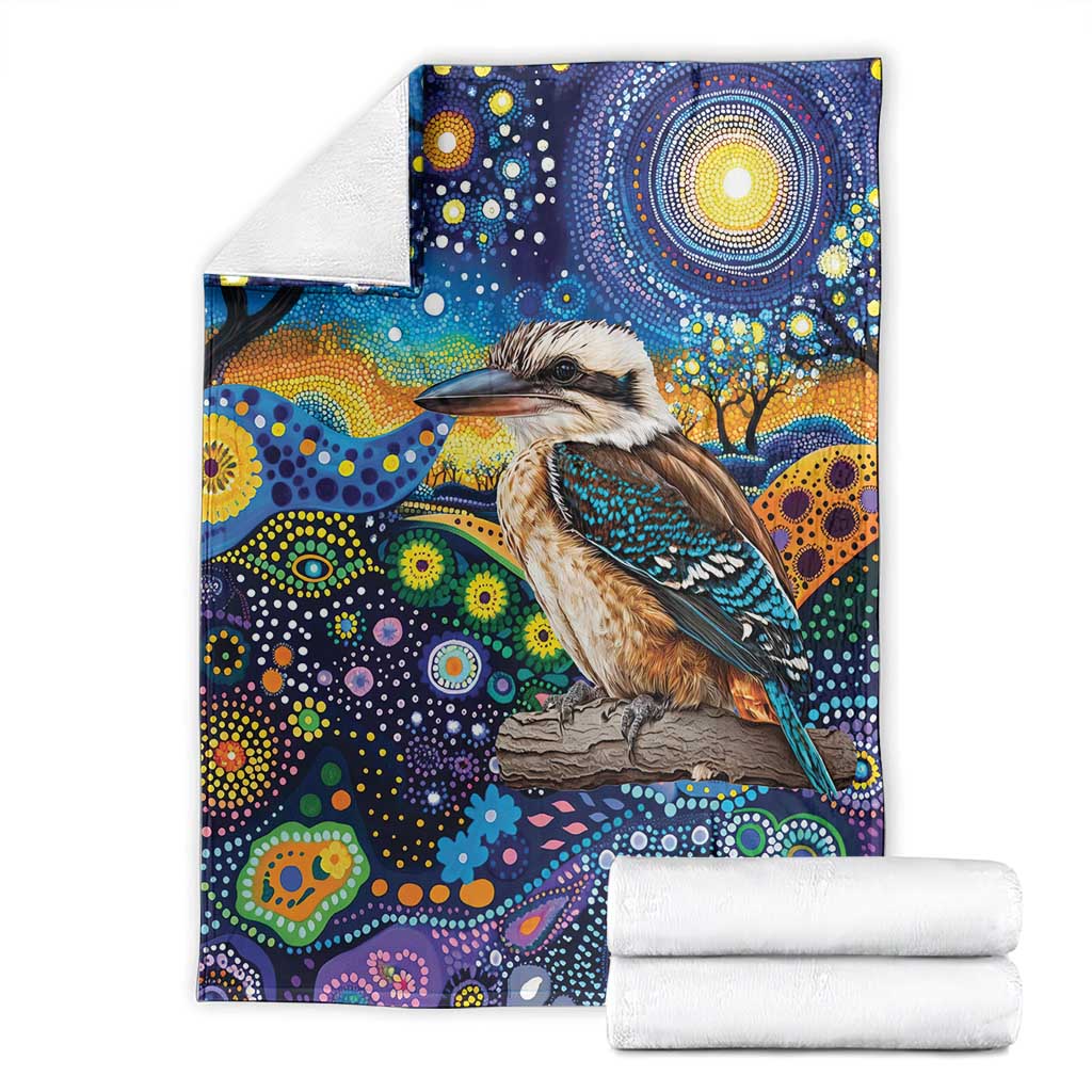 Australian Kookaburra Indigenous Blanket Aboriginal Dot Painting