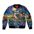 Australian Kookaburra Indigenous Bomber Jacket Aboriginal Dot Painting