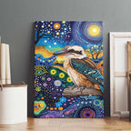 Australian Kookaburra Indigenous Canvas Wall Art Aboriginal Dot Painting
