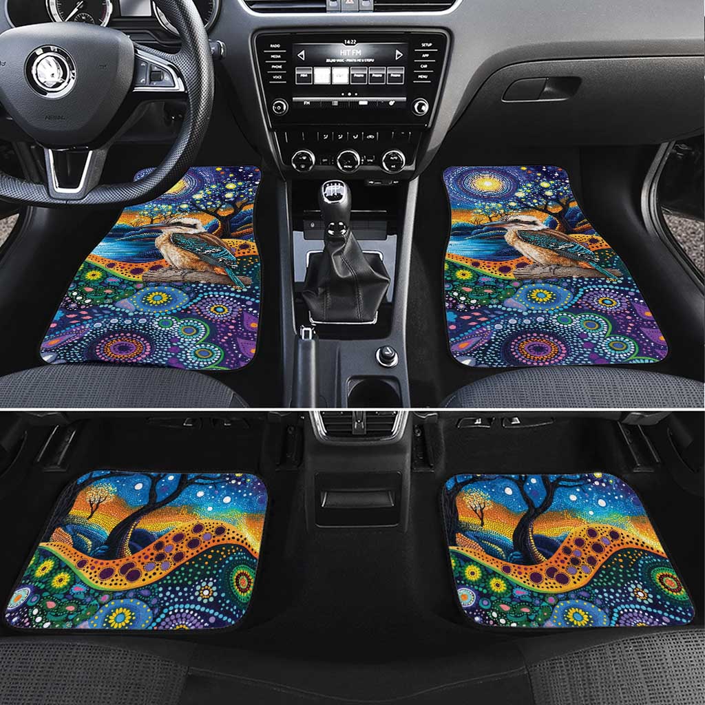 Australian Kookaburra Indigenous Car Mats Aboriginal Dot Painting