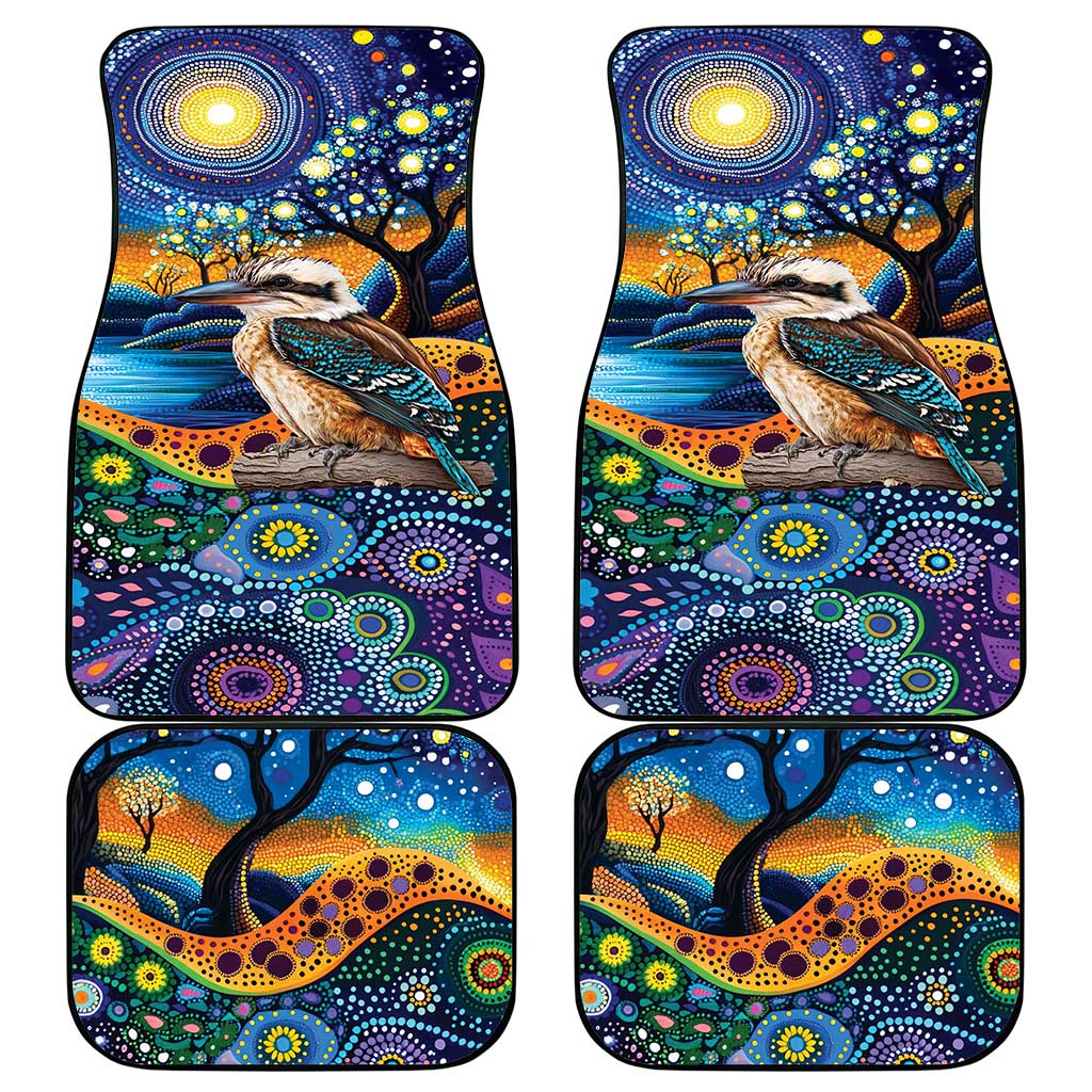 Australian Kookaburra Indigenous Car Mats Aboriginal Dot Painting