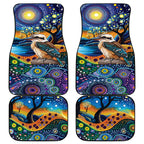 Australian Kookaburra Indigenous Car Mats Aboriginal Dot Painting