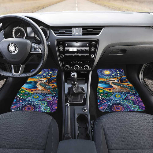 Australian Kookaburra Indigenous Car Mats Aboriginal Dot Painting