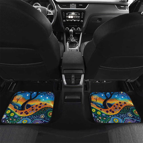 Australian Kookaburra Indigenous Car Mats Aboriginal Dot Painting