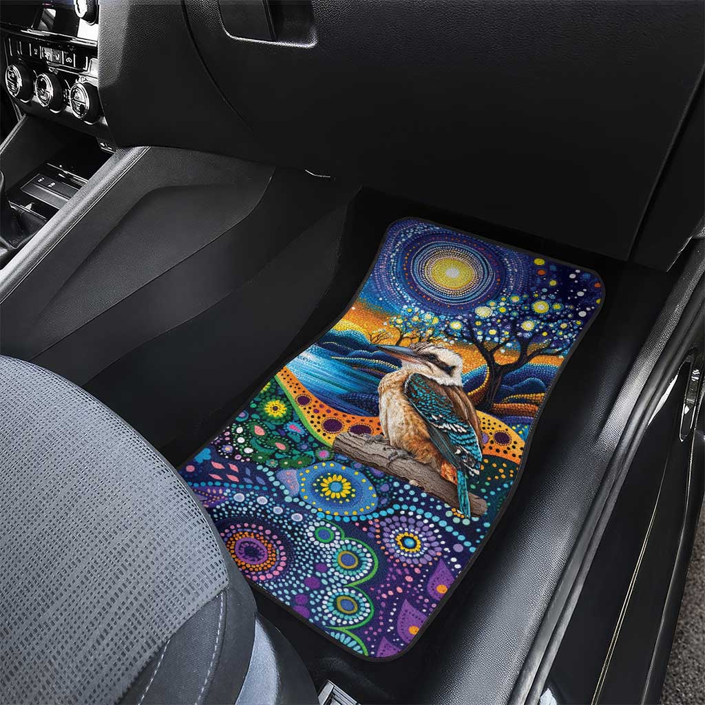 Australian Kookaburra Indigenous Car Mats Aboriginal Dot Painting