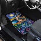 Australian Kookaburra Indigenous Car Mats Aboriginal Dot Painting