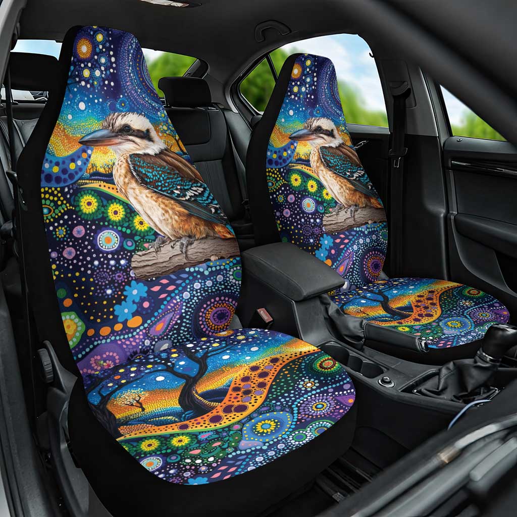 Australian Kookaburra Indigenous Car Seat Cover Aboriginal Dot Painting