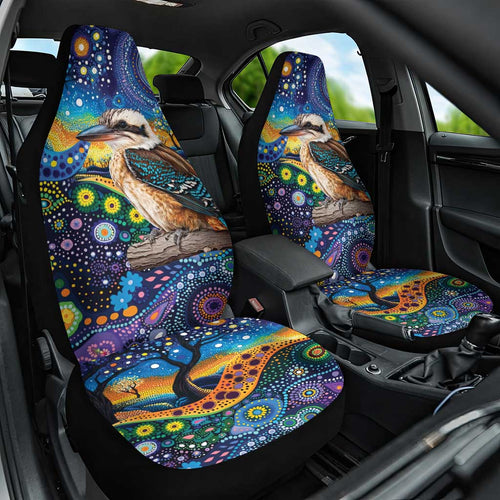 Australian Kookaburra Indigenous Car Seat Cover Aboriginal Dot Painting