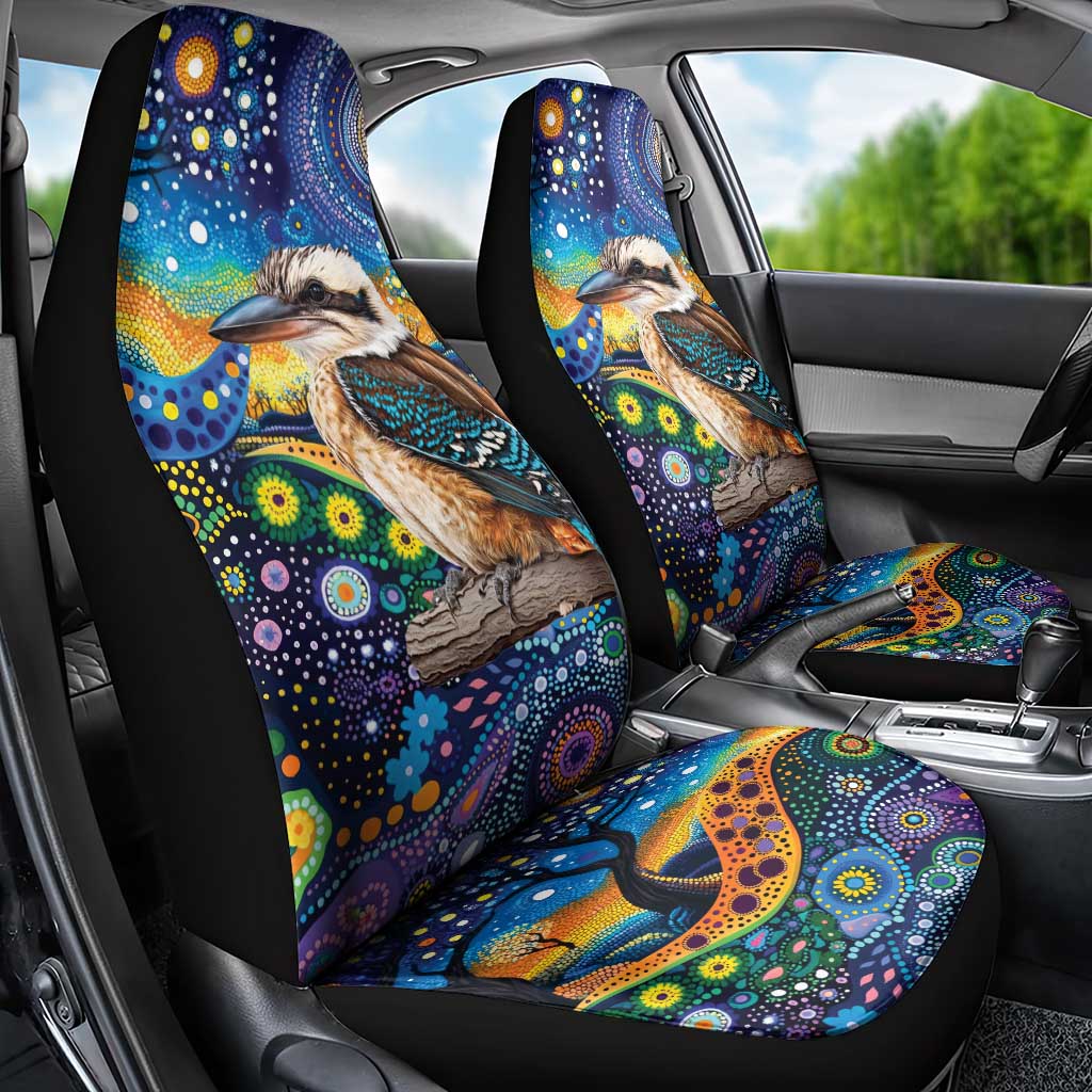 Australian Kookaburra Indigenous Car Seat Cover Aboriginal Dot Painting