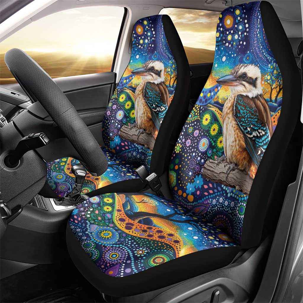 Australian Kookaburra Indigenous Car Seat Cover Aboriginal Dot Painting