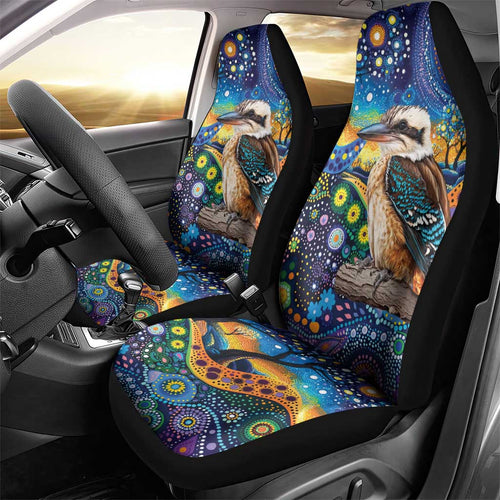Australian Kookaburra Indigenous Car Seat Cover Aboriginal Dot Painting