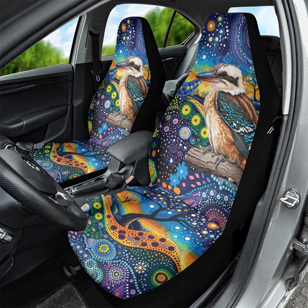 Australian Kookaburra Indigenous Car Seat Cover Aboriginal Dot Painting