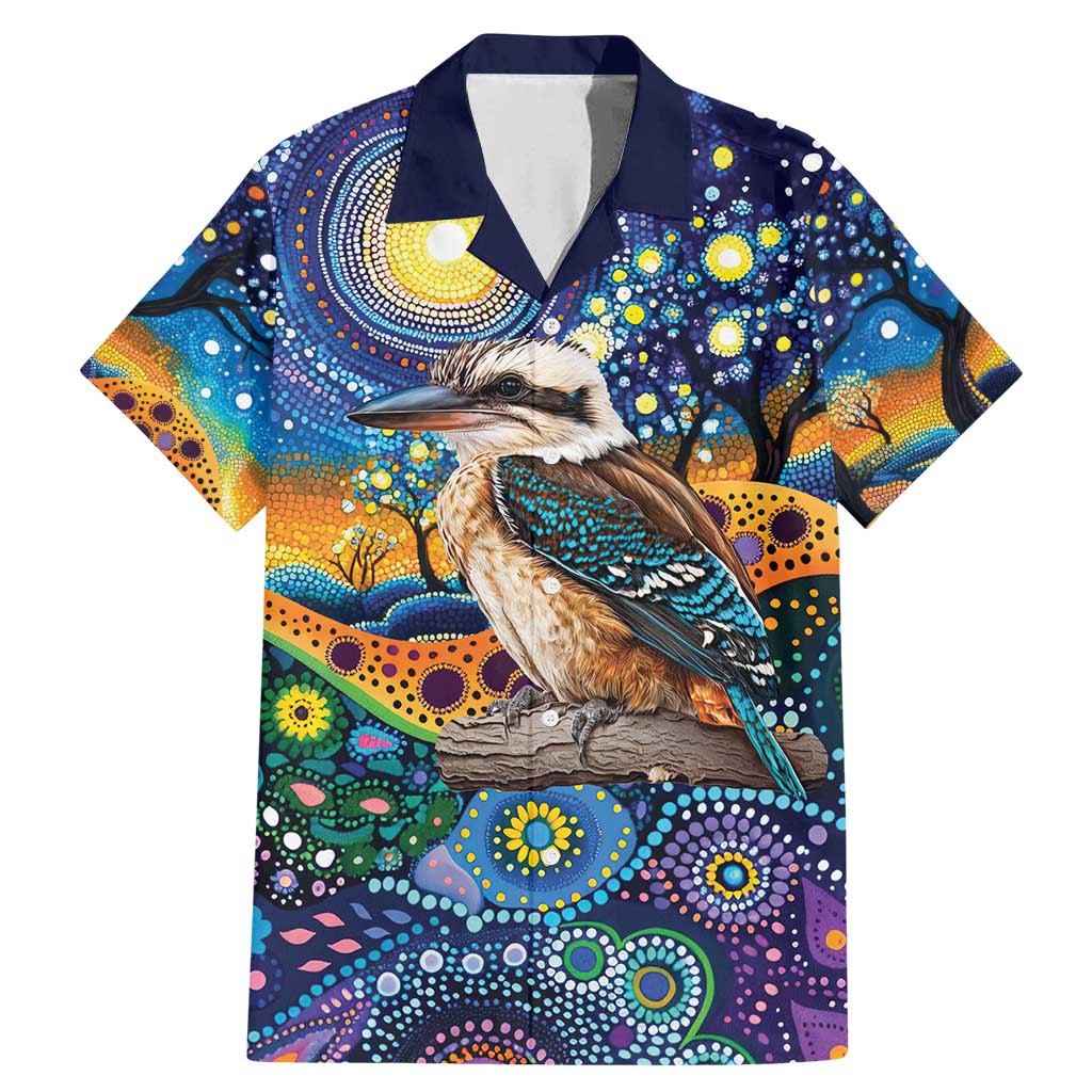 Australian Kookaburra Indigenous Family Matching Mermaid Dress and Hawaiian Shirt Aboriginal Dot Painting