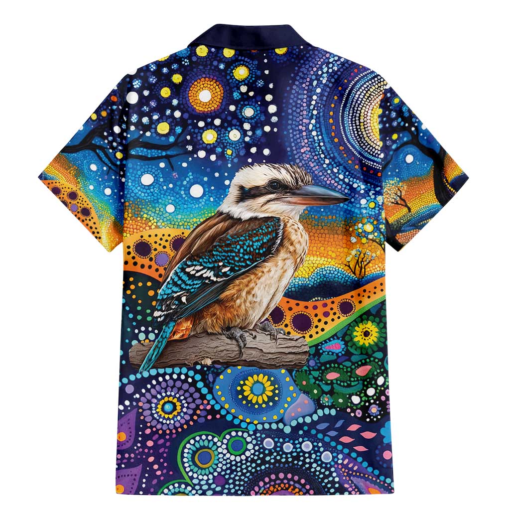 Australian Kookaburra Indigenous Family Matching Mermaid Dress and Hawaiian Shirt Aboriginal Dot Painting