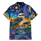 Australian Kookaburra Indigenous Family Matching Mermaid Dress and Hawaiian Shirt Aboriginal Dot Painting