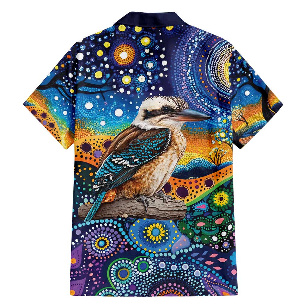 Australian Kookaburra Indigenous Family Matching Summer Maxi Dress and Hawaiian Shirt Aboriginal Dot Painting