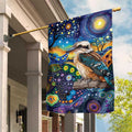 Australian Kookaburra Indigenous Garden Flag Aboriginal Dot Painting