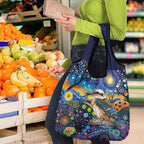 Australian Kookaburra Indigenous Grocery Bag Aboriginal Dot Painting