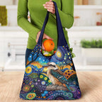 Australian Kookaburra Indigenous Grocery Bag Aboriginal Dot Painting
