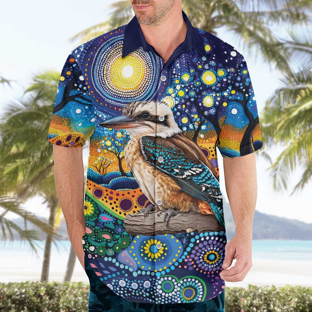Australian Kookaburra Indigenous Hawaiian Shirt Aboriginal Dot Painting