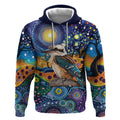 Australian Kookaburra Indigenous Hoodie Aboriginal Dot Painting