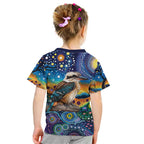 Australian Kookaburra Indigenous Kid T Shirt Aboriginal Dot Painting