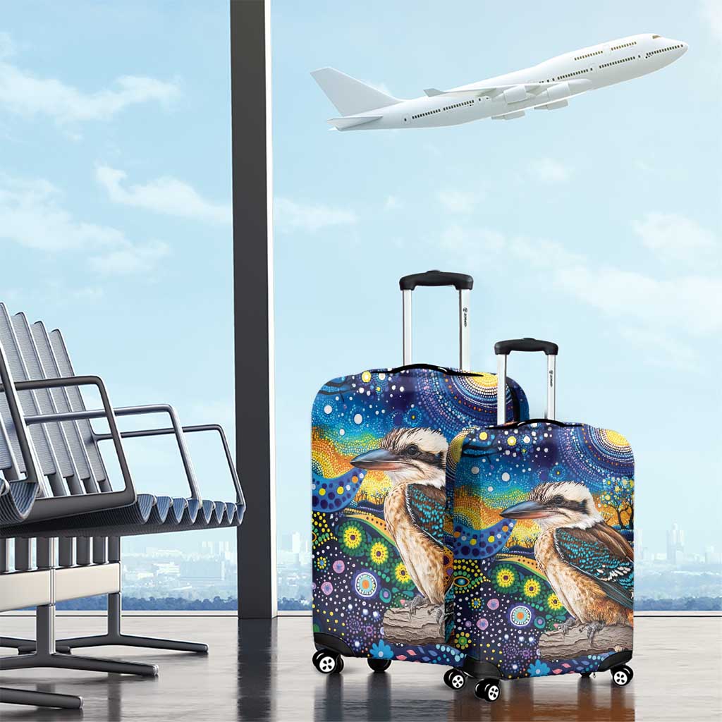 Australian Kookaburra Indigenous Luggage Cover Aboriginal Dot Painting