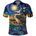 Australian Kookaburra Indigenous Polo Shirt Aboriginal Dot Painting