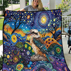 Australian Kookaburra Indigenous Quilt Aboriginal Dot Painting