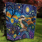 Australian Kookaburra Indigenous Quilt Aboriginal Dot Painting