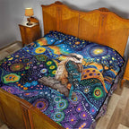 Australian Kookaburra Indigenous Quilt Aboriginal Dot Painting