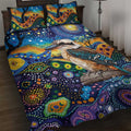 Australian Kookaburra Indigenous Quilt Bed Set Aboriginal Dot Painting