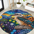 Australian Kookaburra Indigenous Round Carpet Aboriginal Dot Painting