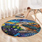 Australian Kookaburra Indigenous Round Carpet Aboriginal Dot Painting