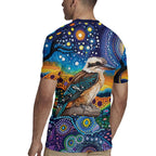 Australian Kookaburra Indigenous Rugby Jersey Aboriginal Dot Painting