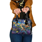 Australian Kookaburra Indigenous Shoulder Handbag Aboriginal Dot Painting