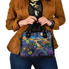 Australian Kookaburra Indigenous Shoulder Handbag Aboriginal Dot Painting