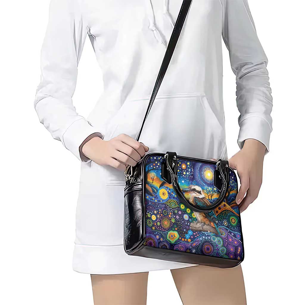 Australian Kookaburra Indigenous Shoulder Handbag Aboriginal Dot Painting