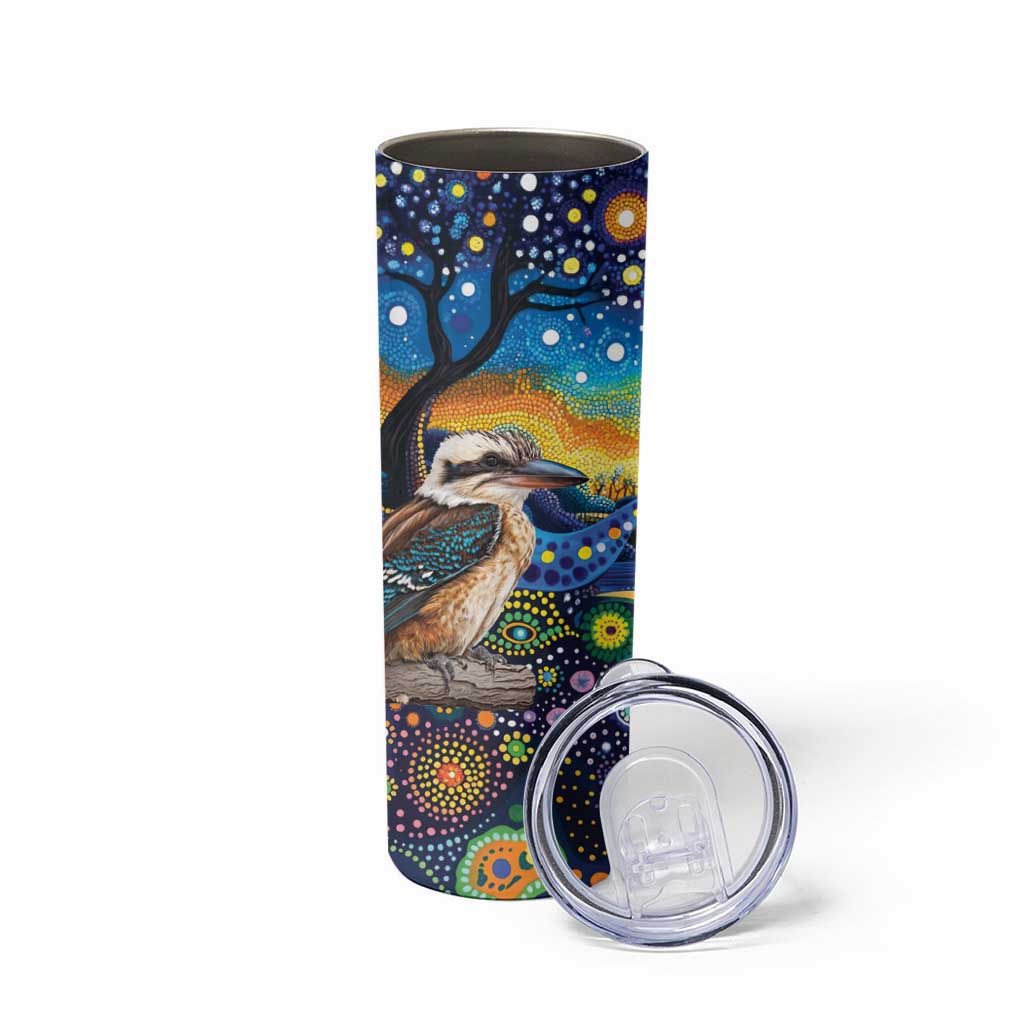 Australian Kookaburra Indigenous Skinny Tumbler Aboriginal Dot Painting