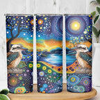 Australian Kookaburra Indigenous Skinny Tumbler Aboriginal Dot Painting