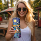 Australian Kookaburra Indigenous Skinny Tumbler Aboriginal Dot Painting