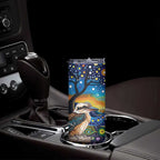 Australian Kookaburra Indigenous Skinny Tumbler Aboriginal Dot Painting