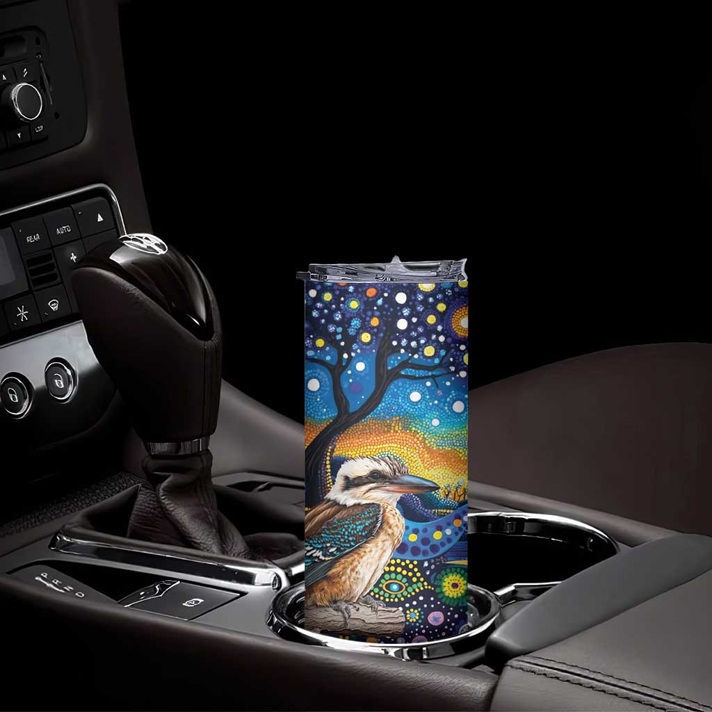 Australian Kookaburra Indigenous Skinny Tumbler Aboriginal Dot Painting