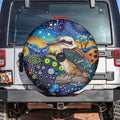 Australian Kookaburra Indigenous Spare Tire Cover Aboriginal Dot Painting