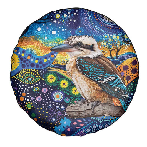 Australian Kookaburra Indigenous Spare Tire Cover Aboriginal Dot Painting