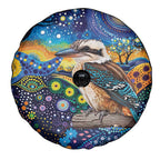 Australian Kookaburra Indigenous Spare Tire Cover Aboriginal Dot Painting