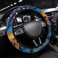 Australian Kookaburra Indigenous Steering Wheel Cover Aboriginal Dot Painting