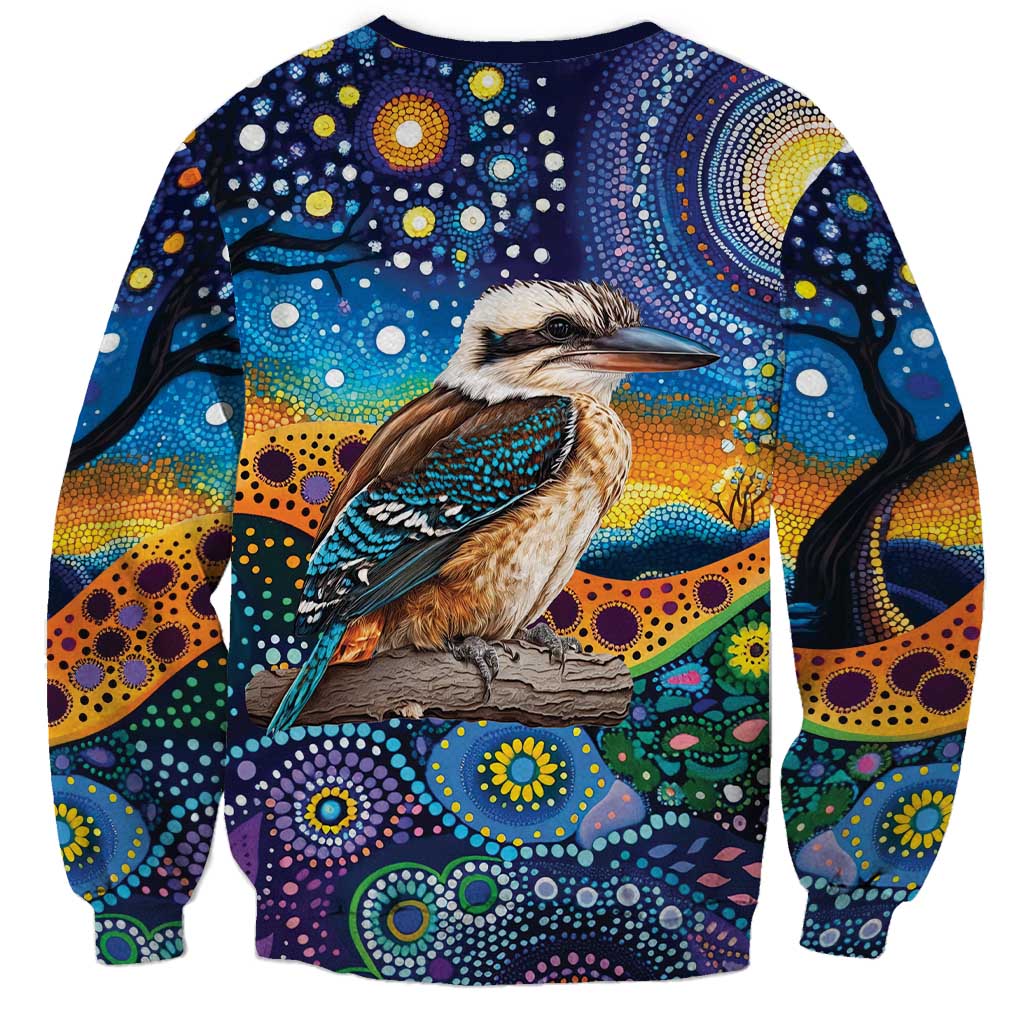 Australian Kookaburra Indigenous Sweatshirt Aboriginal Dot Painting
